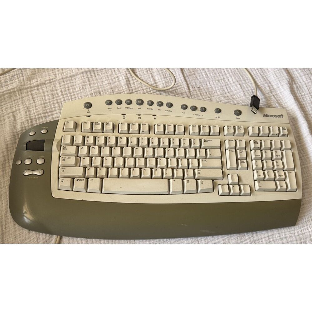 Vintage Microsoft Office Keyboard 2001 RT9450 / X08-25953 PS/2 Wired Multimedia